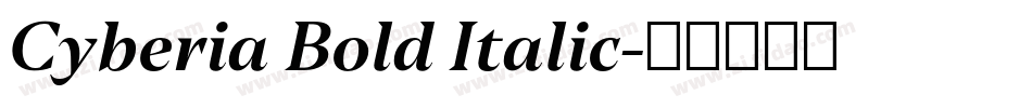 Cyberia Bold Italic字体转换